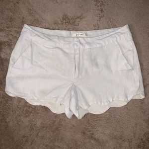 Light Khaki scalloped shorts